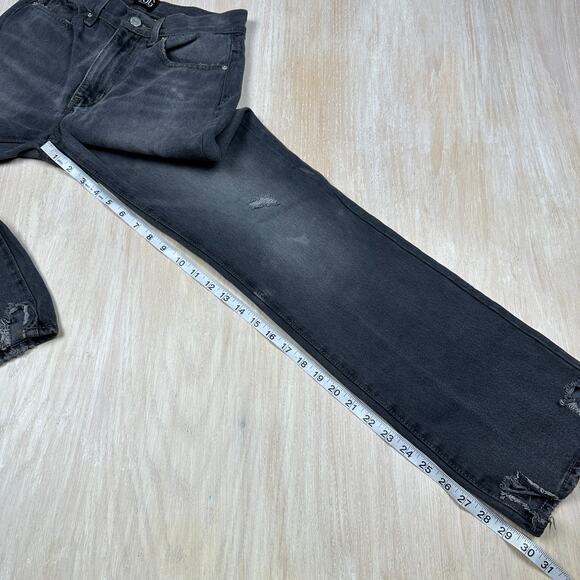UO BDG Bootcut Distressed Chewed Ankle Y2K 100% Cotton High Rise Denim Jeans 26 - Picture 12 of 15